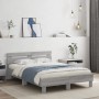 Cama con cabecero madera de ingeniería gris Sonoma 120x200 cm de , Camas y somieres - Ref: Foro24-3207432, Precio: 128,65 €, ...