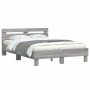Cama con cabecero madera de ingeniería gris Sonoma 120x190 cm de , Camas y somieres - Ref: Foro24-3207453, Precio: 130,72 €, ...