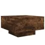 Smoked oak coffee table with LED lights 55x55x31 cm by , Coffee table - Ref: Foro24-836578, Price: 57,50 €, Discount: %