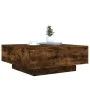 Mesa de centro con luces LED roble ahumado 80x80x31 cm de , Mesas de centro - Ref: Foro24-836592, Precio: 81,66 €, Descuento: %