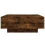 Smoked oak coffee table with LED lights 80x80x31 cm by , Coffee table - Ref: Foro24-836592, Price: 81,66 €, Discount: %