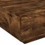 Mesa de centro con luces LED roble ahumado 80x80x31 cm de , Mesas de centro - Ref: Foro24-836592, Precio: 81,66 €, Descuento: %