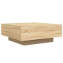 Mesa de centro con luces LED roble Sonoma 80x80x31 cm de , Mesas de centro - Ref: Foro24-836590, Precio: 81,87 €, Descuento: %