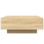 Mesa de centro con luces LED roble Sonoma 80x80x31 cm de , Mesas de centro - Ref: Foro24-836590, Precio: 79,82 €, Descuento: %