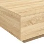 Mesa de centro con luces LED roble Sonoma 80x80x31 cm de , Mesas de centro - Ref: Foro24-836590, Precio: 79,82 €, Descuento: %