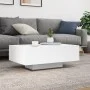 Couchtisch mit weißen LED-Leuchten 85x55x31 cm von , Couchtisch - Ref: Foro24-836609, Preis: 73,33 €, Rabatt: %