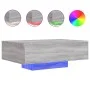 Mesa de centro con luces LED gris Sonoma 85x55x31 cm de , Mesas de centro - Ref: Foro24-836614, Precio: 76,23 €, Descuento: %