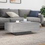 Mesa de centro con luces LED gris Sonoma 85x55x31 cm de , Mesas de centro - Ref: Foro24-836614, Precio: 78,77 €, Descuento: %