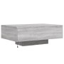 Mesa de centro con luces LED gris Sonoma 85x55x31 cm de , Mesas de centro - Ref: Foro24-836614, Precio: 78,77 €, Descuento: %