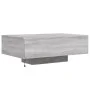 Mesa de centro con luces LED gris Sonoma 85x55x31 cm de , Mesas de centro - Ref: Foro24-836614, Precio: 76,23 €, Descuento: %