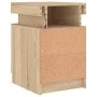 Mesita de noche con luces LED roble Sonoma 35x39x55 cm de , Mesitas de noche - Ref: Foro24-836753, Precio: 76,54 €, Descuento: %