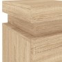Mesita de noche con luces LED roble Sonoma 35x39x55 cm de , Mesitas de noche - Ref: Foro24-836753, Precio: 78,15 €, Descuento: %