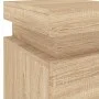 Mesita de noche con luces LED roble Sonoma 35x39x55 cm de , Mesitas de noche - Ref: Foro24-836753, Precio: 76,54 €, Descuento: %