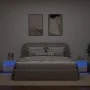 Mesitas de noche con luces LED 2 unidades blanco 50x40x45 cm de , Mesitas de noche - Ref: Foro24-836764, Precio: 113,09 €, De...