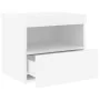 Mesitas de noche con luces LED 2 unidades blanco 50x40x45 cm de , Mesitas de noche - Ref: Foro24-836764, Precio: 113,09 €, De...
