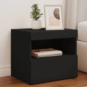 Mesitas de noche con luces LED 2 unidades negro 50x40x45 cm de , Mesitas de noche - Ref: Foro24-836766, Precio: 103,47 €, Des...