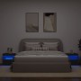 Mesitas de noche con luces LED 2 unidades negro 50x40x45 cm de , Mesitas de noche - Ref: Foro24-836766, Precio: 105,08 €, Des...