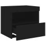 Bedside tables with LED lights, 2 units, black, 50x40x45 cm by , Nightstands - Ref: Foro24-836766, Price: 103,47 €, Discount: %