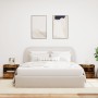 Mesitas de noche con luces LED 2 uds roble ahumado 50x40x45 cm de , Mesitas de noche - Ref: Foro24-836772, Precio: 89,12 €, D...