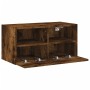 Mueble de pared TV madera ingeniería roble ahumado 60x30x30 cm de , Muebles TV - Ref: Foro24-836862, Precio: 43,35 €, Descuen...