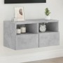 Mueble de pared TV madera ingeniería gris hormigón 60x30x30 cm de , Muebles TV - Ref: Foro24-836860, Precio: 39,30 €, Descuen...