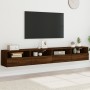 Muebles de pared para TV 2 uds madera roble marrón 100x30x30 cm de , Muebles TV - Ref: Foro24-836895, Precio: 118,50 €, Descu...