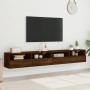 Muebles de pared para TV 2 uds madera roble marrón 100x30x30 cm de , Muebles TV - Ref: Foro24-836895, Precio: 118,50 €, Descu...