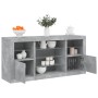Aparador con luces LED gris hormigón 142,5x37x67 cm de , Aparadores - Ref: Foro24-3209089, Precio: 172,74 €, Descuento: %