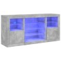 Aparador con luces LED gris hormigón 142,5x37x67 cm de , Aparadores - Ref: Foro24-3209089, Precio: 172,74 €, Descuento: %