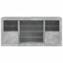 Aparador con luces LED gris hormigón 142,5x37x67 cm de , Aparadores - Ref: Foro24-3209089, Precio: 172,74 €, Descuento: %