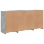 Aparador con luces LED gris hormigón 142,5x37x67 cm de , Aparadores - Ref: Foro24-3209089, Precio: 172,74 €, Descuento: %