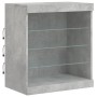 Aparador con luces LED gris hormigón 142,5x37x67 cm de , Aparadores - Ref: Foro24-3209089, Precio: 172,74 €, Descuento: %