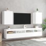 Mueble de TV de pared madera ingeniería blanco 40,5x30x60 cm de , Muebles TV - Ref: Foro24-836910, Precio: 40,37 €, Descuento: %