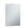 Espejo de pared de baño con LED 60x80 cm de vidaXL, Espejos - Ref: Foro24-144712, Precio: 71,32 €, Descuento: %