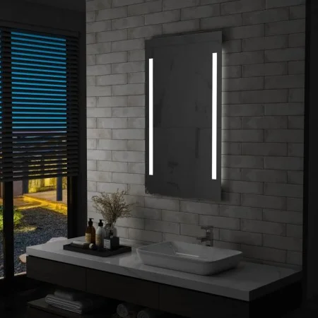 Espejo de pared de baño con LED 60x100 cm de vidaXL, Espejos - Ref: Foro24-144704, Precio: 79,84 €, Descuento: %