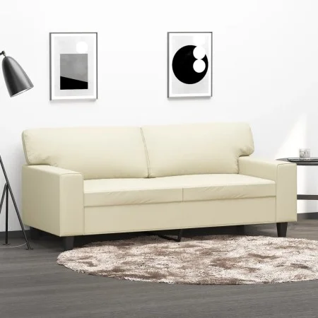 2-Sitzer-Sofa aus Kunstleder in der Farbe Creme 140 cm von , Sofas - Ref: Foro24-359418, Preis: 229,73 €, Rabatt: %