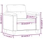 Sillón cuero sintético color capuchino 60 cm de , Sofás - Ref: Foro24-359577, Precio: 160,83 €, Descuento: %