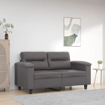 Sofá de 2 plazas de cuero sintético gris 120 cm de , Sofás - Ref: Foro24-359580, Precio: 219,58 €, Descuento: %