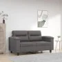 Sofá de 2 plazas de cuero sintético gris 120 cm de , Sofás - Ref: Foro24-359580, Precio: 219,58 €, Descuento: %
