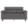 Sofá de 2 plazas de cuero sintético gris 120 cm de , Sofás - Ref: Foro24-359580, Precio: 219,58 €, Descuento: %