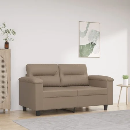 Sofá de 2 plazas de cuero sintético color capuchino 120 cm de , Sofás - Ref: Foro24-359582, Precio: 228,28 €, Descuento: %