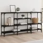 Black engineered wood console table 160x29x80 cm by , Side tables - Ref: Foro24-839063, Price: 86,65 €, Discount: %