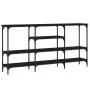Black engineered wood console table 160x29x80 cm by , Side tables - Ref: Foro24-839063, Price: 86,65 €, Discount: %