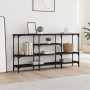 Mesa consola madera de ingeniería negra 160x29x80 cm de , Mesas auxiliares - Ref: Foro24-839063, Precio: 90,74 €, Descuento: %