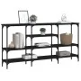Black engineered wood console table 160x29x80 cm by , Side tables - Ref: Foro24-839063, Price: 86,65 €, Discount: %