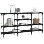 Mesa consola madera de ingeniería negra 160x29x80 cm de , Mesas auxiliares - Ref: Foro24-839063, Precio: 90,74 €, Descuento: %
