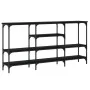 Black engineered wood console table 160x29x80 cm by , Side tables - Ref: Foro24-839063, Price: 86,65 €, Discount: %