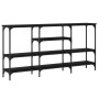 Mesa consola madera de ingeniería negra 160x29x80 cm de , Mesas auxiliares - Ref: Foro24-839063, Precio: 90,74 €, Descuento: %