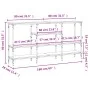 Black engineered wood console table 160x29x80 cm by , Side tables - Ref: Foro24-839063, Price: 86,65 €, Discount: %