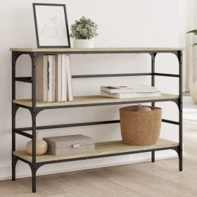 Mesa consola madera de ingeniería roble Sonoma 100x32x75 cm de , Mesas auxiliares - Ref: Foro24-839049, Precio: 60,88 €, Desc...